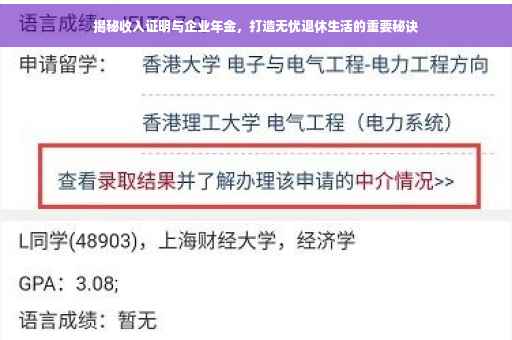 揭秘收入证明与企业年金，打造无忧退休生活的重要秘诀