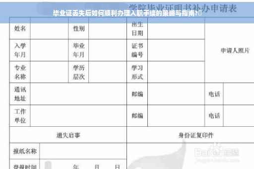 毕业证丢失后如何顺利办理入职手续的策略与指南?✨