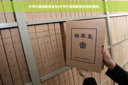 中学计算机教师证书(中学计算机教师证书有用吗)