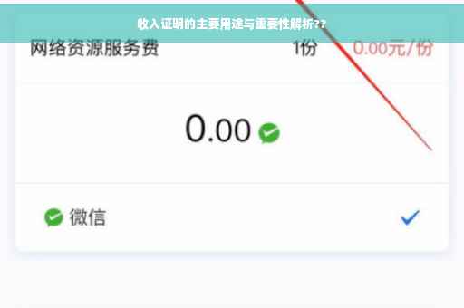 收入证明的主要用途与重要性解析??