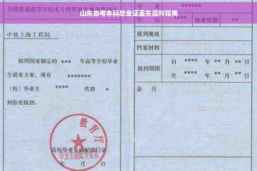 山东自考本科毕业证丢失应对指南
