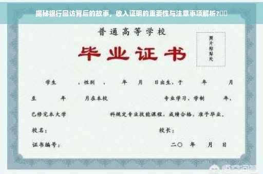 揭秘银行回访背后的故事，收入证明的重要性与注意事项解析?⚡️