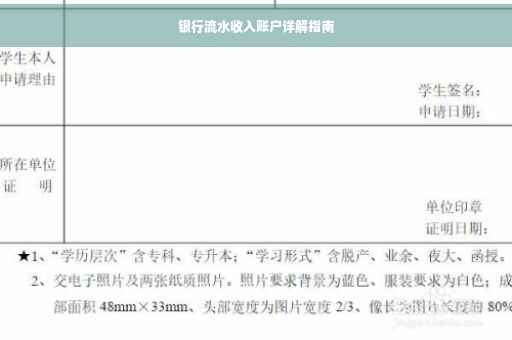 银行流水收入账户详解指南