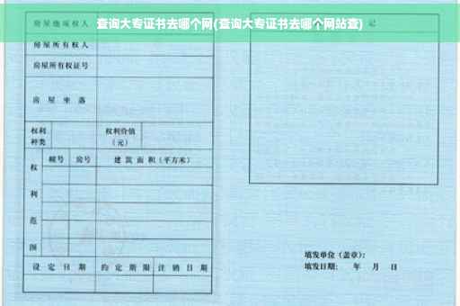 查询大专证书去哪个网(查询大专证书去哪个网站查)