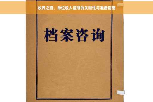 收养之路，单位收入证明的关键性与准备指南