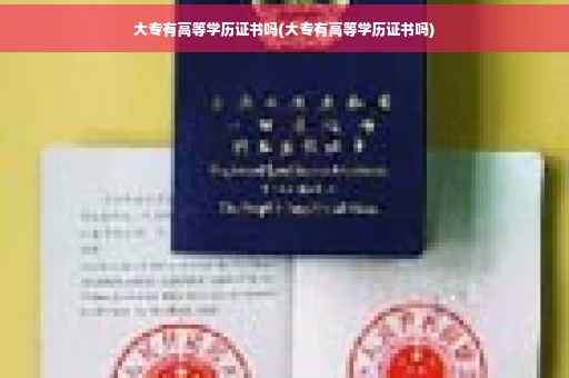 大专有高等学历证书吗(大专有高等学历证书吗)
