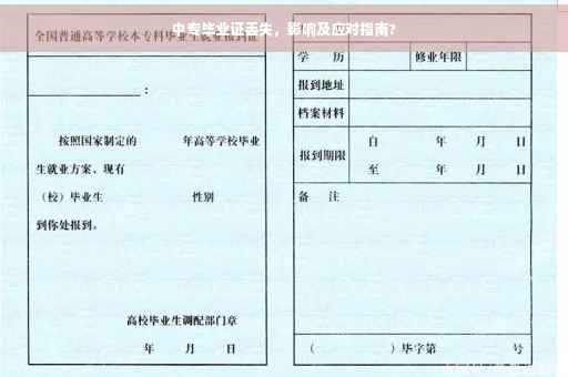 中专毕业证丢失，影响及应对指南?