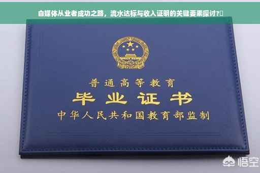 自媒体从业者成功之路，流水达标与收入证明的关键要素探讨?✨