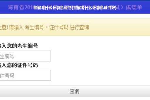 警察考什么计算机证书(警察考什么计算机证书好)