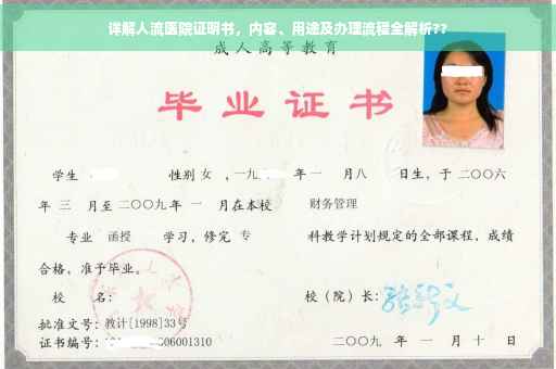 详解人流医院证明书，内容、用途及办理流程全解析??