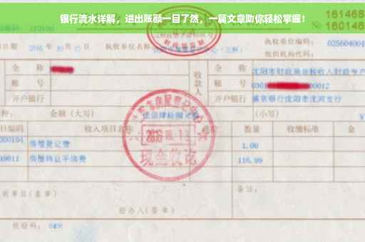 银行流水详解，进出账额一目了然，一篇文章助你轻松掌握！