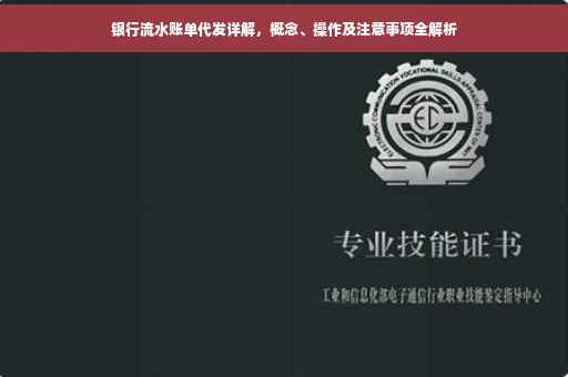 银行流水账单代发详解，概念、操作及注意事项全解析