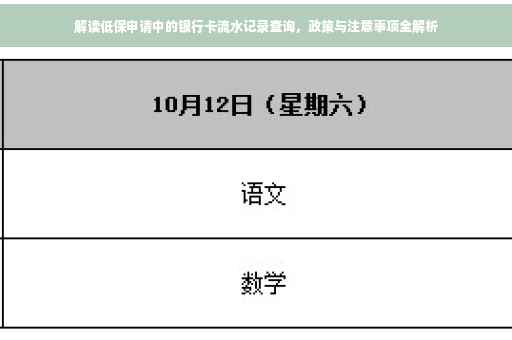 解读低保申请中的银行卡流水记录查询，政策与注意事项全解析