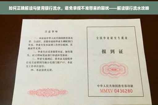 如何正确解读与使用银行流水，避免拿捏不准带来的困扰——解读银行流水攻略