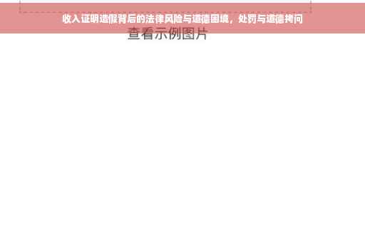 收入证明造假背后的法律风险与道德困境，处罚与道德拷问