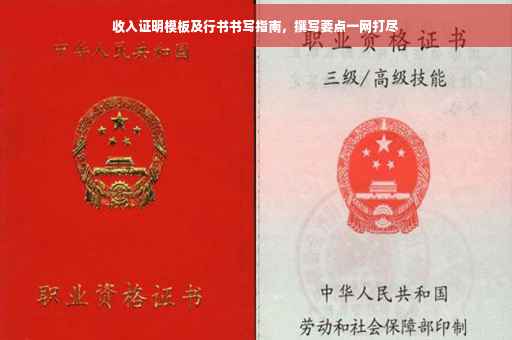 收入证明模板及行书书写指南，撰写要点一网打尽