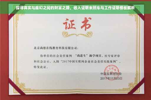 探寻真实与虚幻之间的财富之路，收入证明末班车与工作证明模板解析