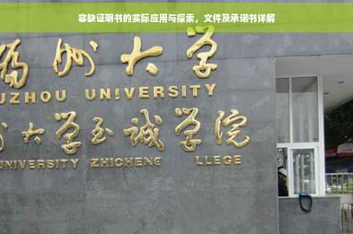 容缺证明书的实际应用与探索，文件及承诺书详解