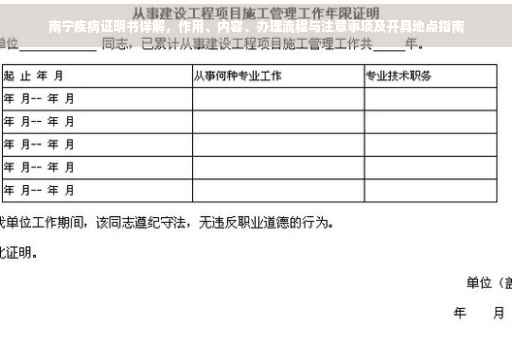 南宁疾病证明书详解，作用、内容、办理流程与注意事项及开具地点指南