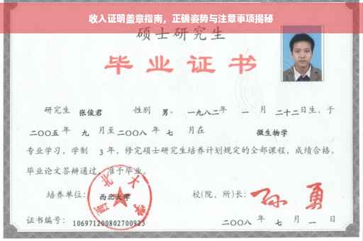 收入证明盖章指南，正确姿势与注意事项揭秘