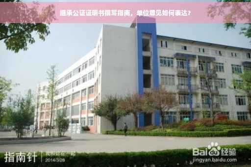 继承公证证明书撰写指南，单位意见如何表达？