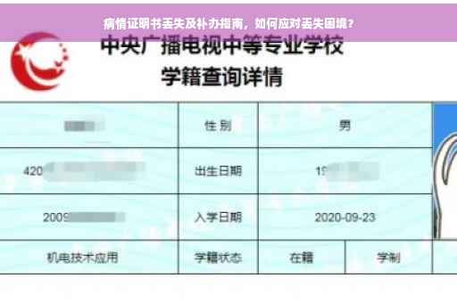 病情证明书丢失及补办指南，如何应对丢失困境？