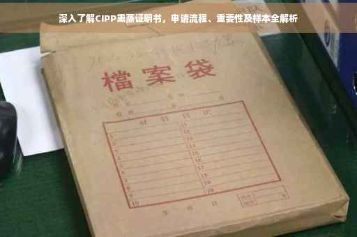 深入了解CIPP熏蒸证明书，申请流程、重要性及样本全解析