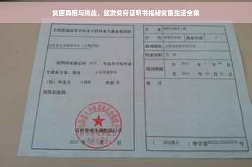 贫困真相与挑战，签发贫穷证明书揭秘贫困生活全貌