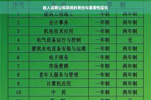 收入证明公司承担的责任与重要性探究
