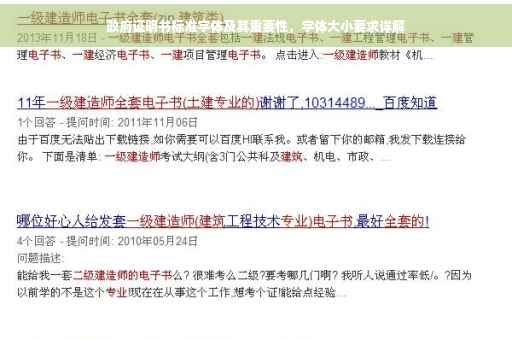 政府证明书标准字体及其重要性，字体大小要求详解