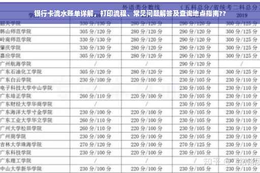银行卡流水账单详解，打印流程、常见问题解答及查询地点指南??