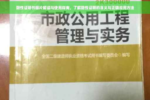 阴性证明书图片解读与使用指南，了解阴性证明的含义与正确应用方法