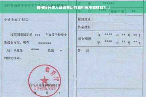 揭秘银行收入证明背后的真相与所需材料?⚡️