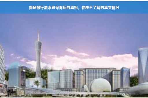 揭秘银行流水账号背后的真相，你所不了解的真实情况