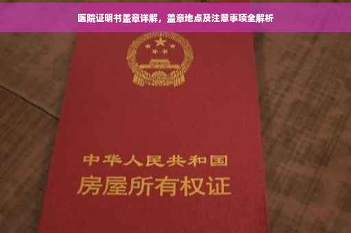 医院证明书盖章详解，盖章地点及注意事项全解析