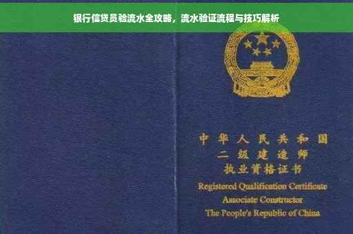 银行信贷员验流水全攻略，流水验证流程与技巧解析