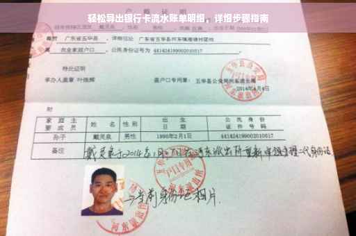 轻松导出银行卡流水账单明细，详细步骤指南
