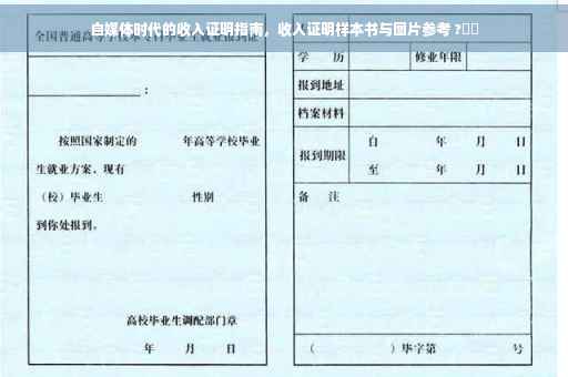 自媒体时代的收入证明指南，收入证明样本书与图片参考 ?⚡️