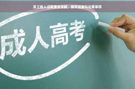 员工收入证明要求详解，撰写指南与注意事项