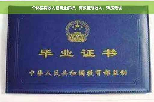 个体买房收入证明全解析,有效证明收入,购房无忧 个体买房收入证明全解析,有效证明收入,购房无忧