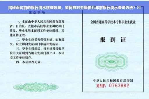 揭秘面试前的银行流水核查攻略，如何应对并提供几年前银行流水查询方法？?✨