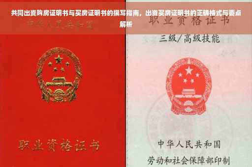 共同出资购房证明书与买房证明书的撰写指南，出资买房证明书的正确格式与要点解析
