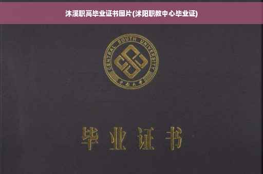 沐溪职高毕业证书图片(沭阳职教中心毕业证)