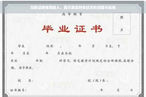 完税证明推导收入，揭示真实财务状况的详解与指南