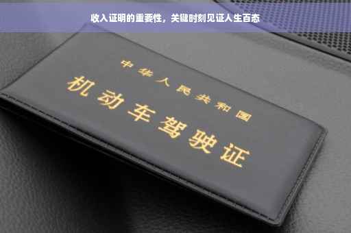 收入证明的重要性，关键时刻见证人生百态