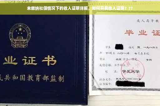 未缴纳社保情况下的收入证明详解，如何开具收入证明？??