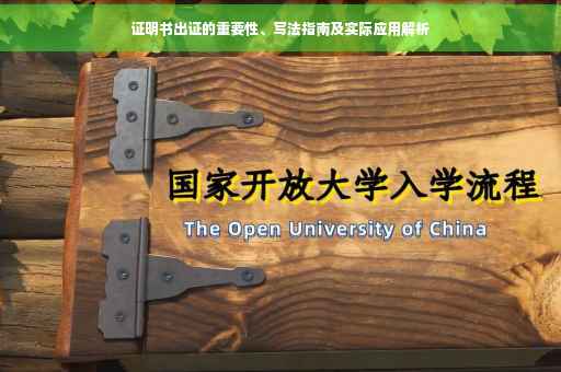 证明书出证的重要性、写法指南及实际应用解析