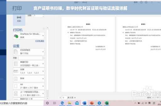 资产证明书扫描，数字时代财富证明与验证流程详解