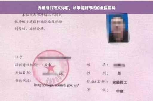 办证明书范文详解，从申请到审核的全程指导