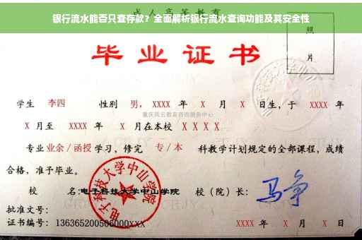 银行流水能否只查存款？全面解析银行流水查询功能及其安全性